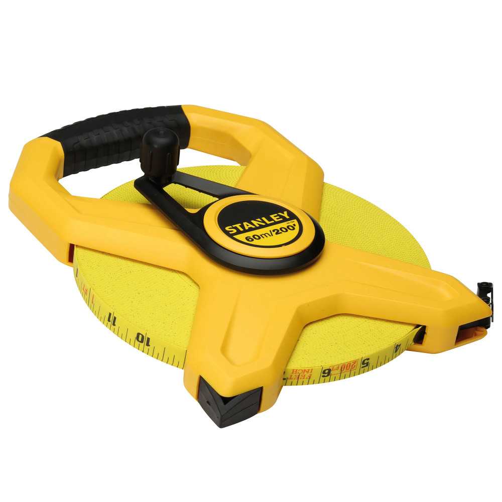 Cinta métrica de 60 metros x 1/2 plg, de fibra de vidrio, Stanley, 34-794S
