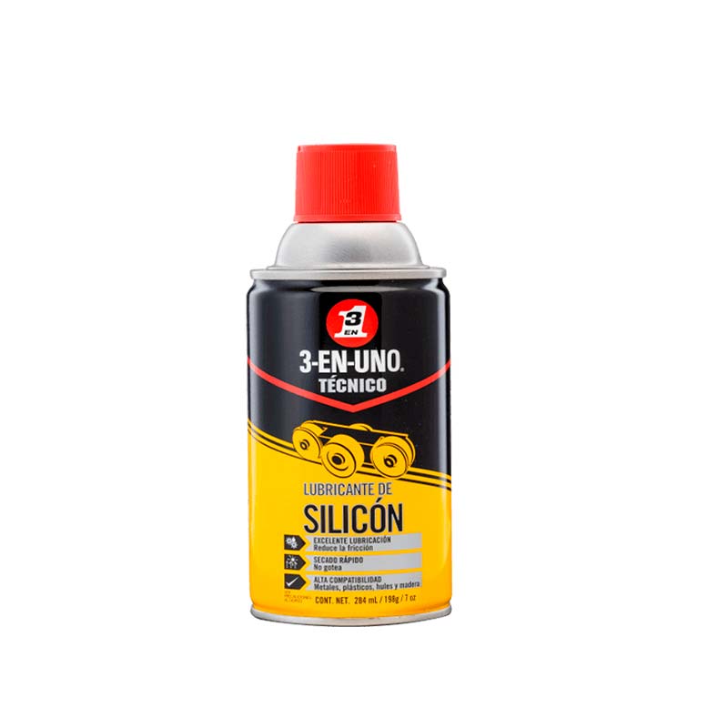 LUBRICANTE MULTIUSOS DE SILICON EN AEROSOL SECADO RAPIDO, ENVASE DE 7 ONZAS. 3EN1, '520375