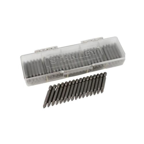 Juego de puntas para atornillar Phillips No. 2 x 2 plgs, 100 piezas, Stanley, 68-076