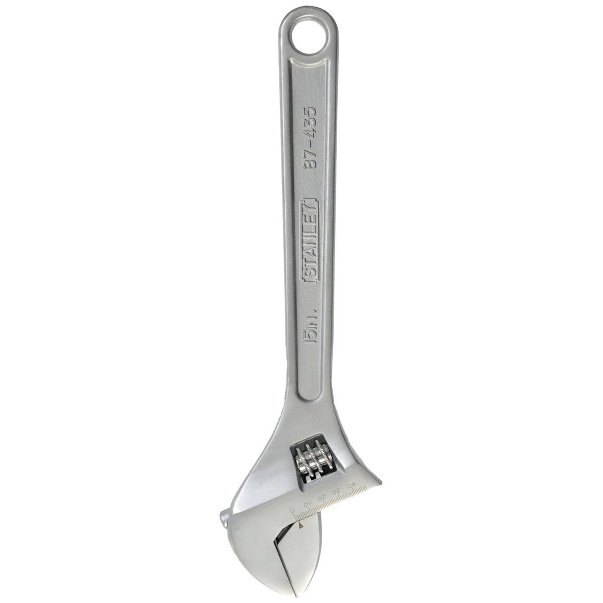 Llave ajustable de 15 pulgadas, Cromada, Stanley, 87-435la, 87-435LA