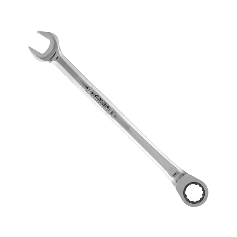 Llave combinada, cola corona, con ratch, 8mm, Stanley, 91-973