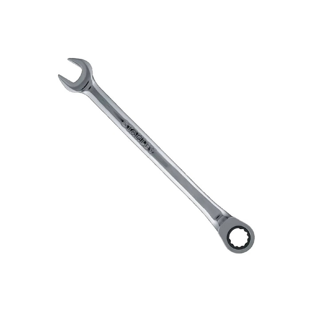 Llave combinada, cola corona, con ratch, 12mm, Stanley, 91-976