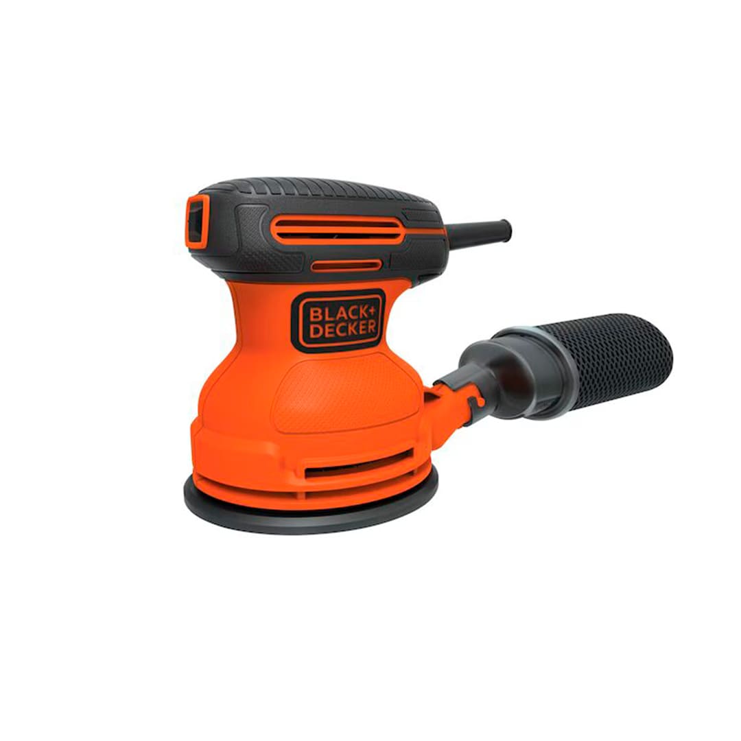 LIJADORA ROTO-ORBITAL, 5 PULGAGAS, 180 WATTS, 12,000 OPM. MARCA BLACK + DECKER, BDERO100