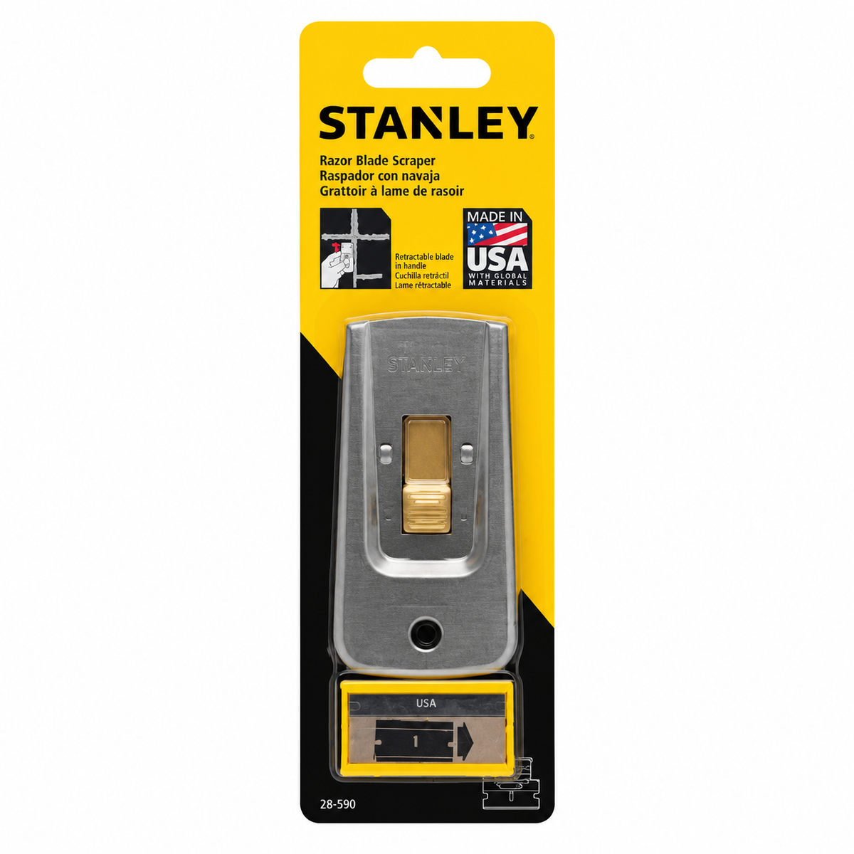 RASPADOR METALICO, CON 5 CUCHILLAS. MARCA STANLEY, 28-500