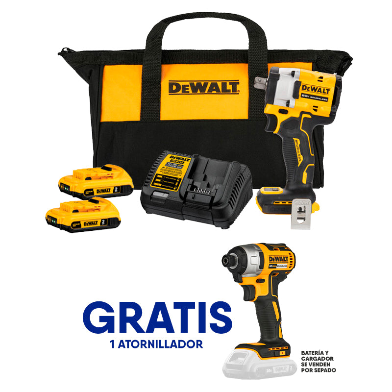 Llave de impacto inalámbrica con atornillador de impacto Dewalt DCF922D2-7871B
