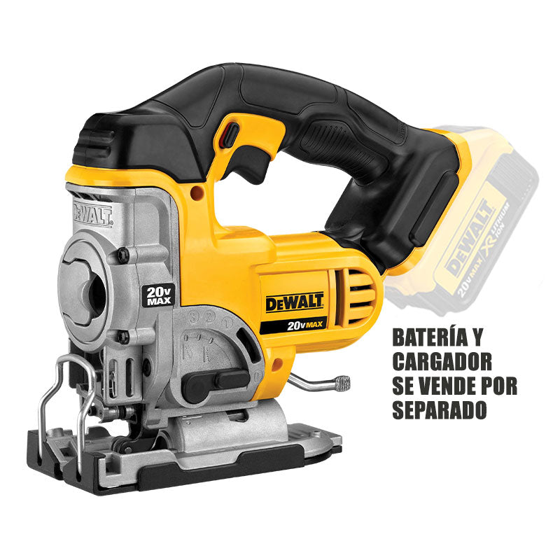 SIERRA CALADORA ORBITAL INALAMBRICA 20V, 3000SPM CORTES A 15, 30 Y 45 GDO. GRATIS BATERIA,(BARE TOOL).DEWALT, DCS331B-OF1