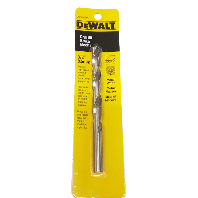 BROCA DE 3/8" PARA METAL Y MADERA, DEWALT DW130038C