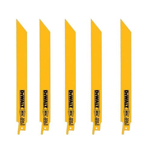CUCHILLA PARA SIERRA SABLE DE 12PULG PARA CORTAR METAL, 14 DPP, 5 PIEZAS, DW4838, DEWALT