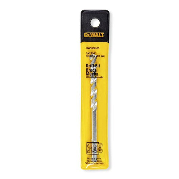 BROCA PARA CONCRETO, 1/4 PULG. MARCA DEWALT, DW530650C