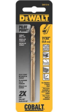 BROCA DE COBALTO PARA METAL Y MADERA DE 7/32PULG, DWA1207, DEWALT, DWA1214