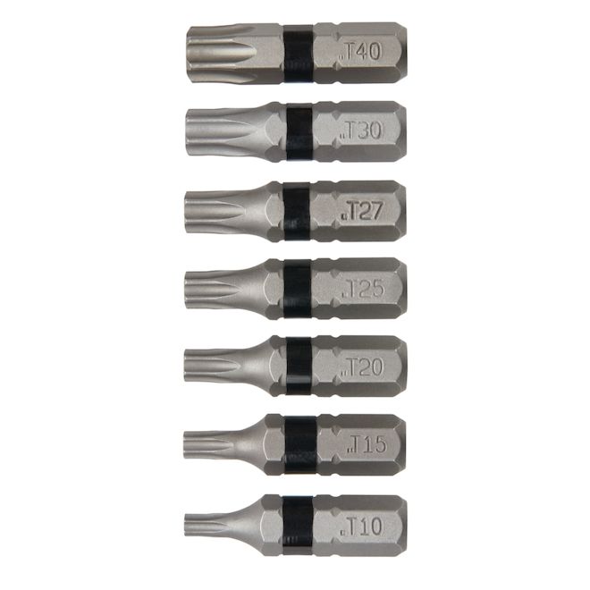 Juego de puntas para atornillar Torx, 7 piezas Tough Grip, Dewalt, dwa1ts-7l, DWA1TS-7L