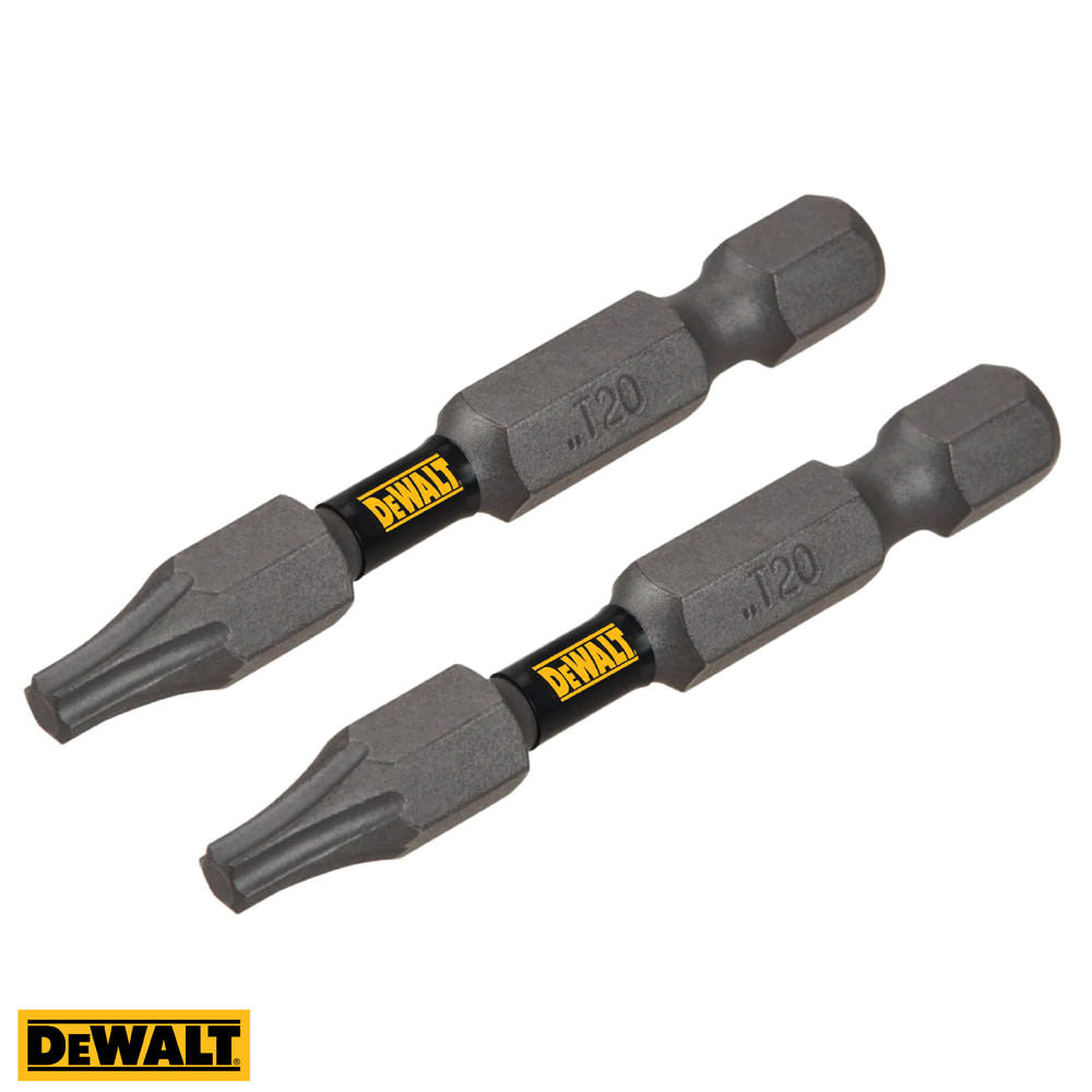 Juego de puntas para atornillar Torx T20, 2 piezas, Tough grip, Dewalt, dwa2tx20-2l, DWA2TX20-2L