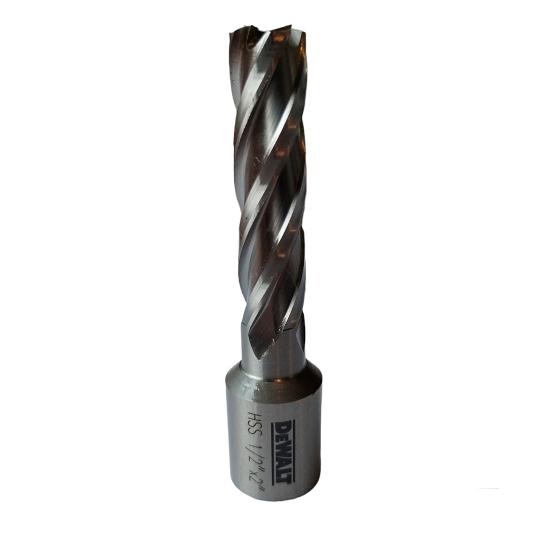 BROCA ANULAR HSS PARA METAL DE 1/2 X 2 PULGADAS VASTAGO 3/4. MARCA DEWALT, DWAC02008