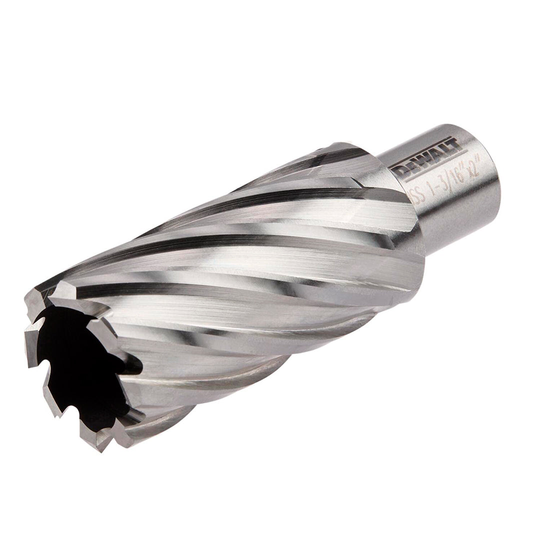 BROCA ANULAR HSS PARA METAL DE 1 3/16 X 2 PULGADAS VASTAGO 3/4. MARCA DEWALT, DWAC02019