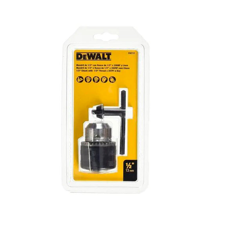 MANDRIL Y LLAVE DE 1/2 PLG, DEWALT, DW21E