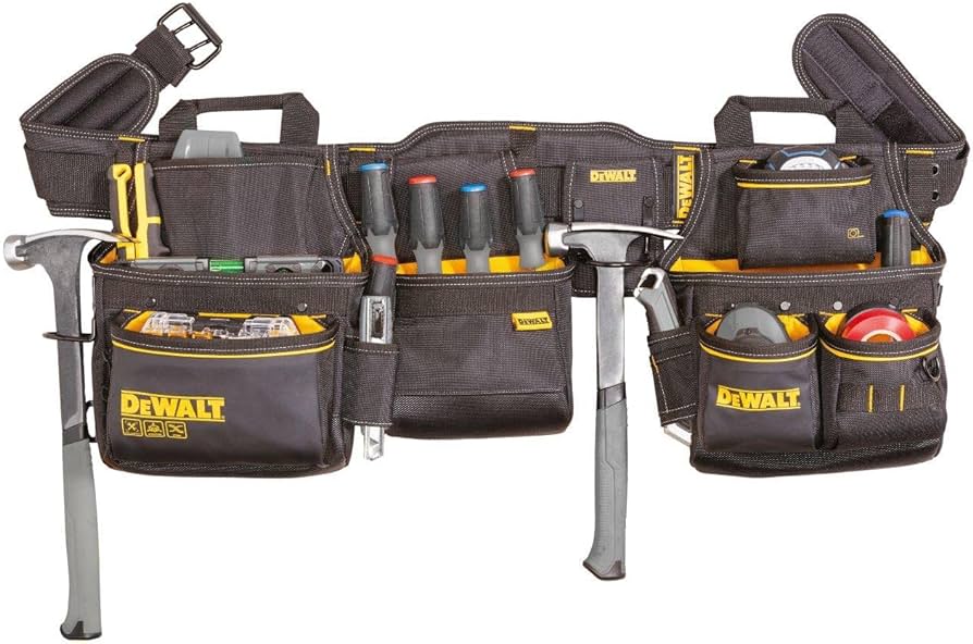 Cartuchera porta herramientas de cuero de 55 plgs, 18 bolsillos, Dewalt, dwst550113, DWST550113