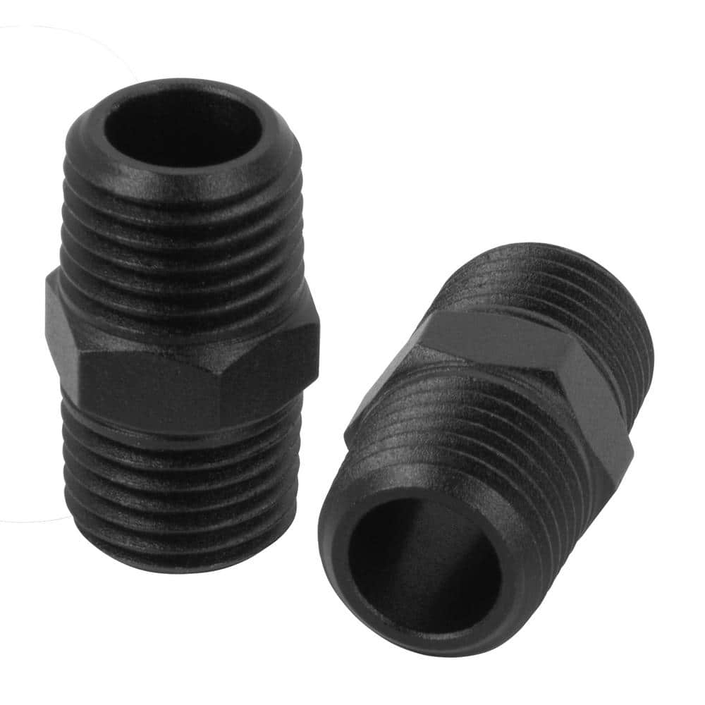 JUEGO DE 2 CONECTORES HEXAGONALES MACHO ROSCA NPT 1/4 PLG. DEWALT, DXCM024-0404