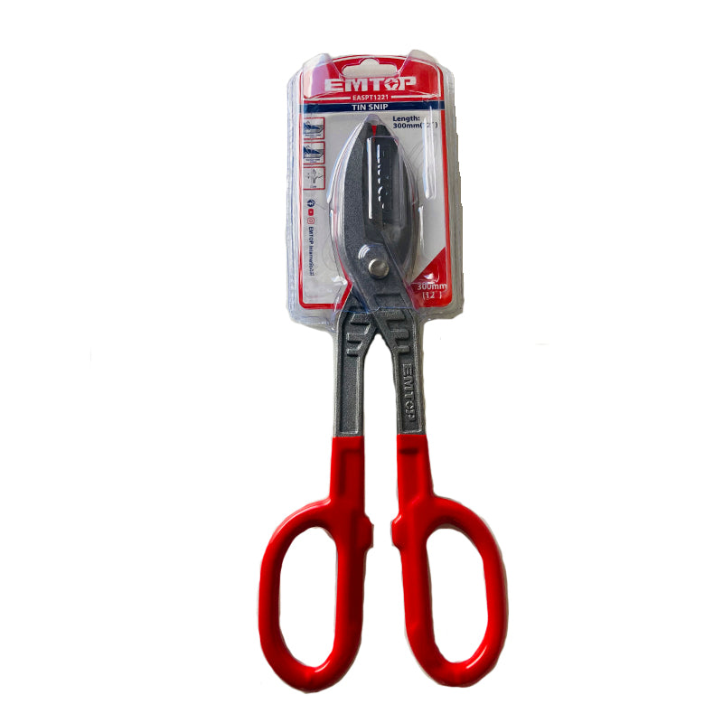 TIJERA DE HOJALATERO DE 12 PULGADAS. MARCA EMTOP, EASPT1221