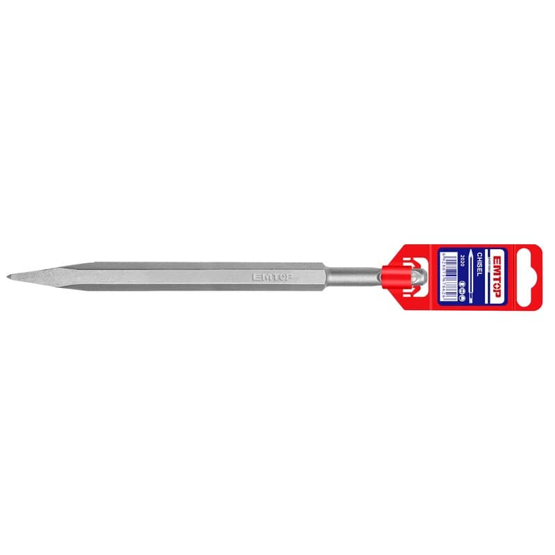 CINCEL DE PUNTA, SDS PLUS, 10 PULG LARGO, 1/2 PULG DIAMETRO. MARCA EMTOP, ECHS112501