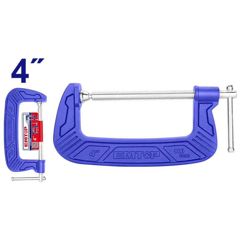 SARGENTO/PRENSA C, 4 PULGADAS DE LARGO MARCA EMTOP, ECLPG0401