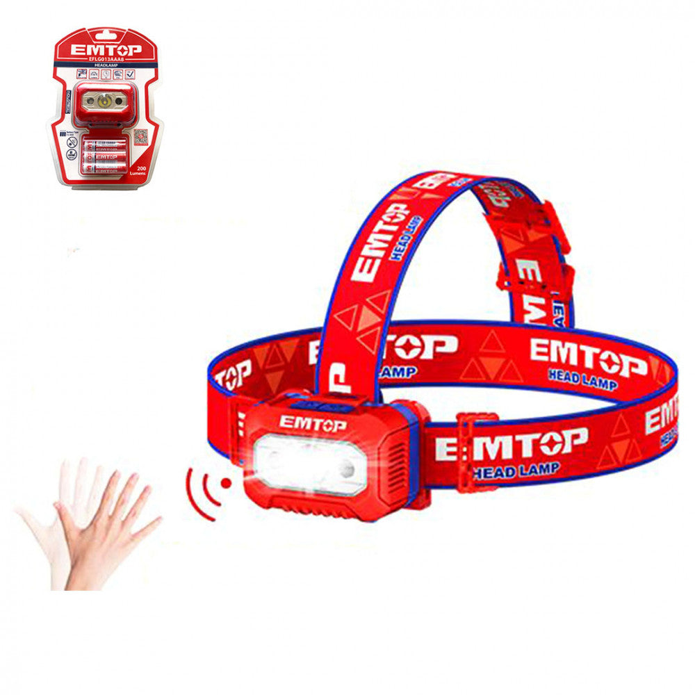 LINTERNA PARA CASCO CON SENSOR DE MOVIMIENTO, EMTOP, EFLG013AAA8