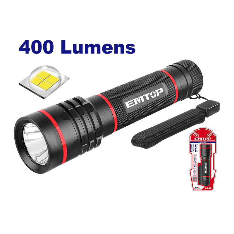 Linterna de baterías AAA 400 lumens Emtop EFLG3AAA05