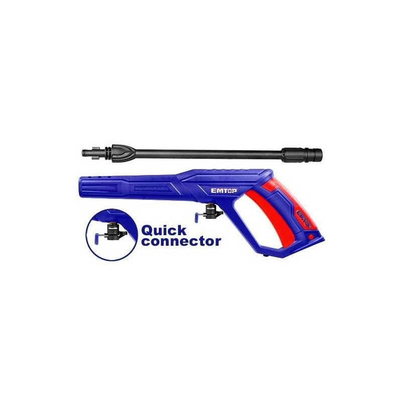 PISTOLA Y LANZA PARA HIDROLAVADORA MODELO ULHPW1801. MARCA EMTOP, EHPS0101