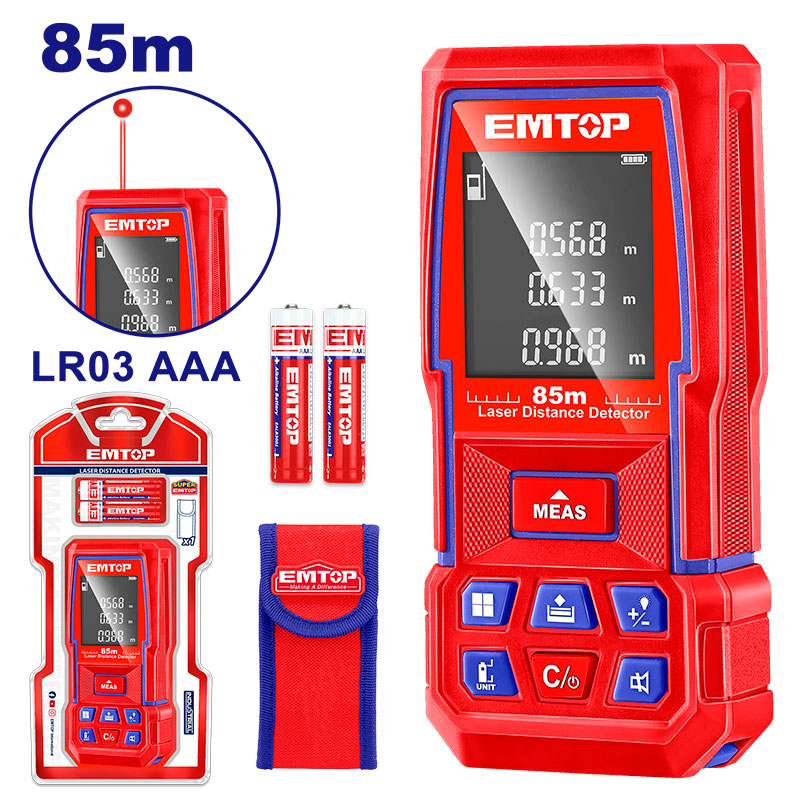 MEDIDOR DE DISTANCIA LASER, RANGO 85M. EMTOP, ELDD07018