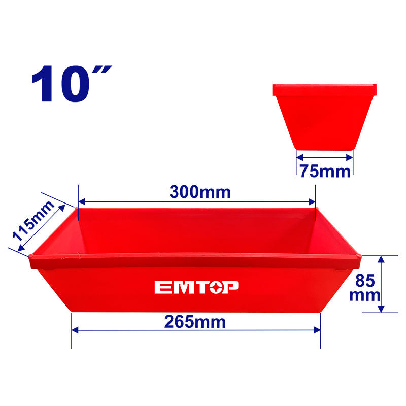 Bandeja plástica para mezclar de 10 plgs, Emtop, EMNQ1330