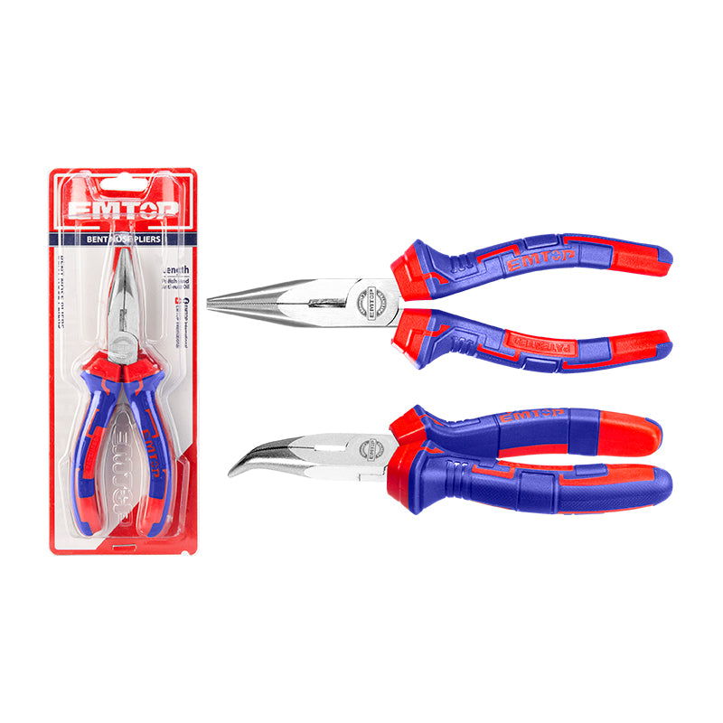 Alicate de punta curva profesional de 6 plgs, Emtop, eplrb0611, EPLRB0611