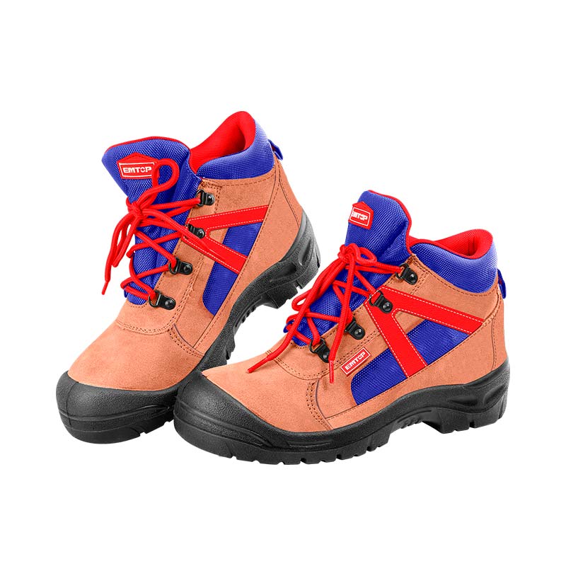 BOTAS DE SEGURIDAD PUNTA DE ACERO, TALLA 45, SUELA DE POLIURETANO DOBLE DENSIDAD. MARCA EMTOP, ESBS32SB45