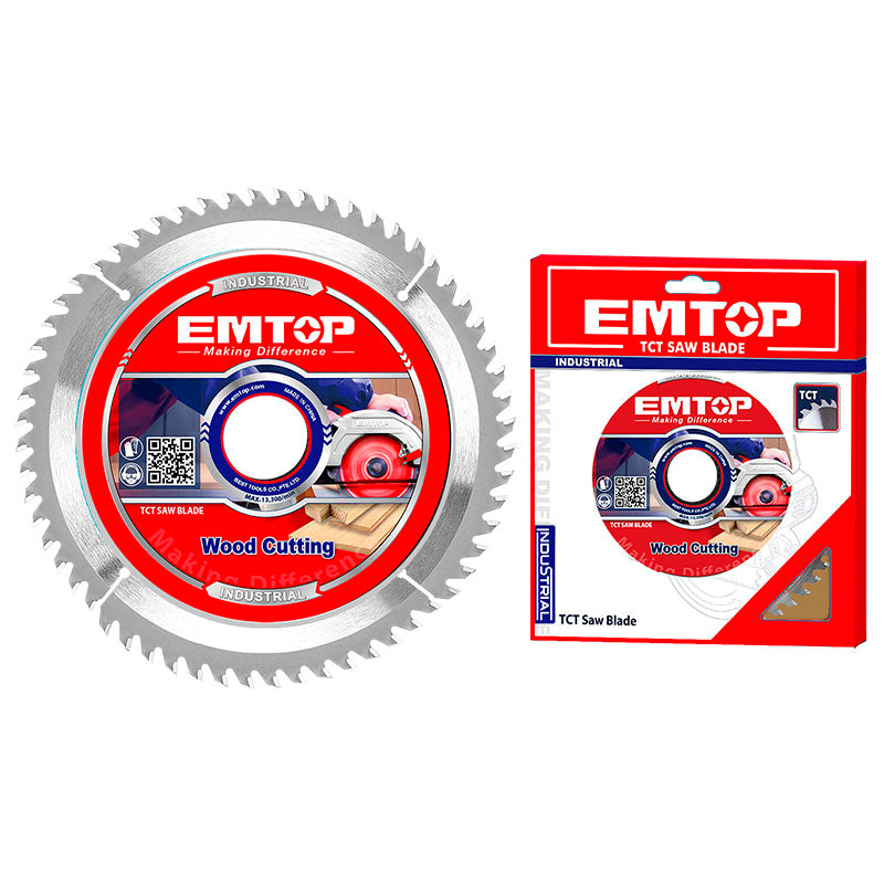 DISCO DE SIERRA, 7-1/4 PULG, 60 DIENTES, PARA MADERA. MARCA EMTOP, ETCT118513