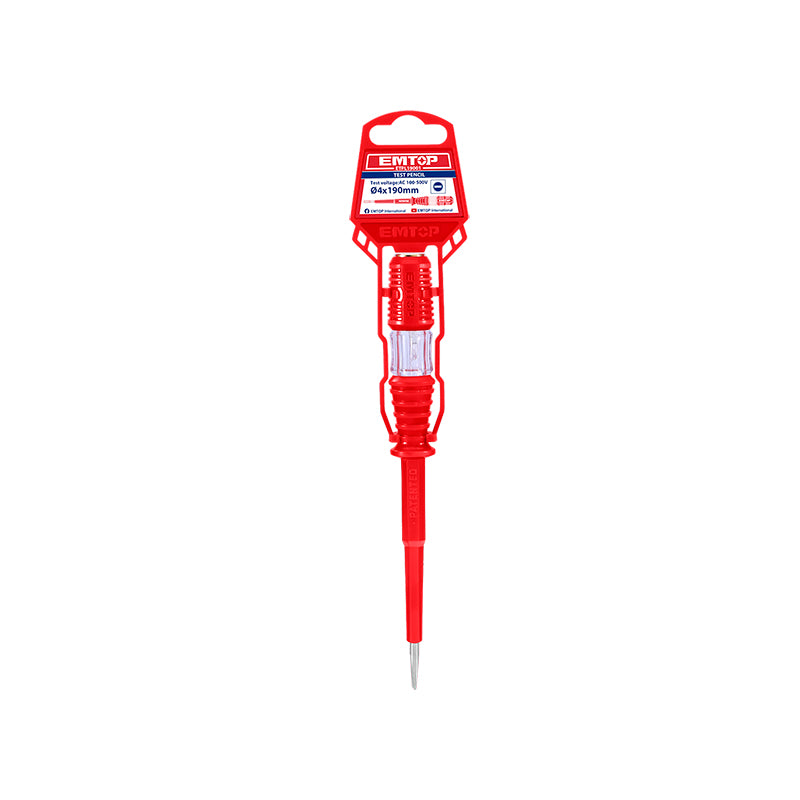 PROBADOR DE CORRIENTE TIPO DESARMADOR, 100-500 VOLTIOS MARCA EMTOP, ETPL19001