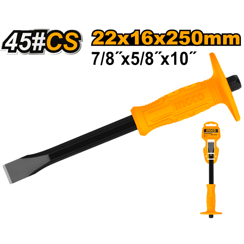Cincel manual plano de 22MM en marca INGCO, HCCL082210