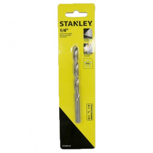 BROCA HSS PARA METAL Y MADERA DE 1/4PULG, STA50014C, STANLEY