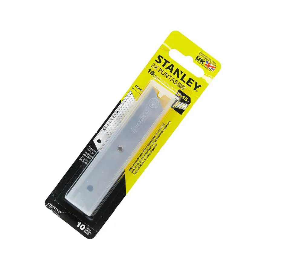 Repuestos para cuchilla de 18mm, quebrable, 10 piezas, Stanley,stht11147-840q, STHT11147-840Q