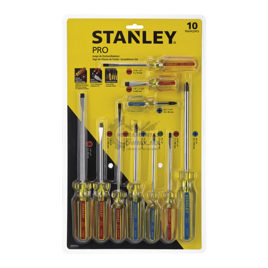 JUEGO DE DESTORNILLADORES PRO STANLEY, STHT69172