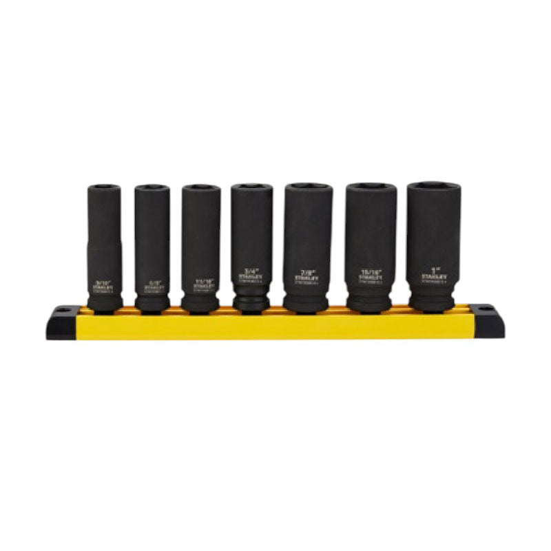 JUEGO DE COPAS DE IMPACTO DE 7 PIEZAS, RAIZ 1/2 PLG, MEDIDAS AMERICANAS, STMT74736CCT, STANLEY