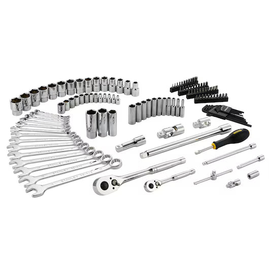Juego de copas y llaves de 126 piezas, de 1/2 y 1/4 plgs, Stanley, STMT98107-LA