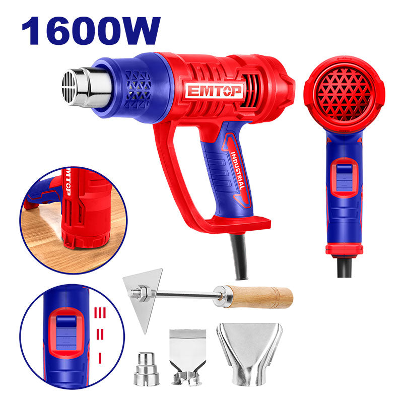 Pistola de calor eléctrica de 1600 watts, Emtop, ULHGN16078