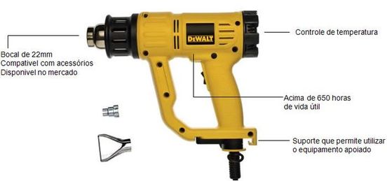 PISTOLA DE CALOR, 1,550 WATTS, DEWALT, D26411-B3