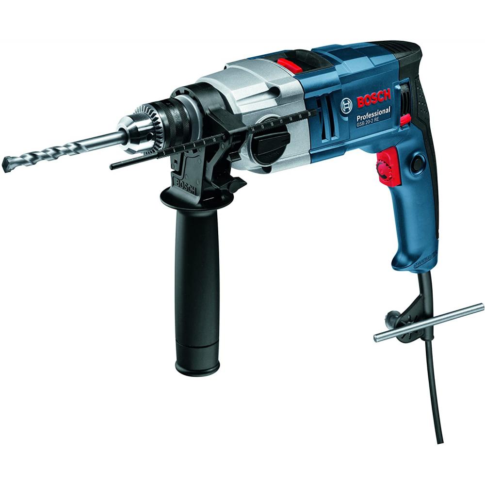 Barreno percutor de 1/2 plgs, 800 watts, 0-1100 y 0-3000 rpm, 06011A21G0, GSB 20-2 RE, Bosch