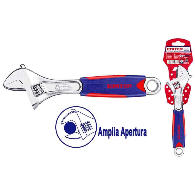 Llave ajustable de 8 pulgadas, Emtop, eawh130801, EAWH130801