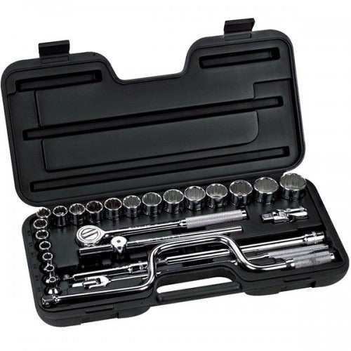 JUEGO DE COPAS, RAIZ 1/2", 12 LADOS, 27 PIEZAS, DE LA 1/4 A 1 1/4 PLGS, 86-505, STANLEY
