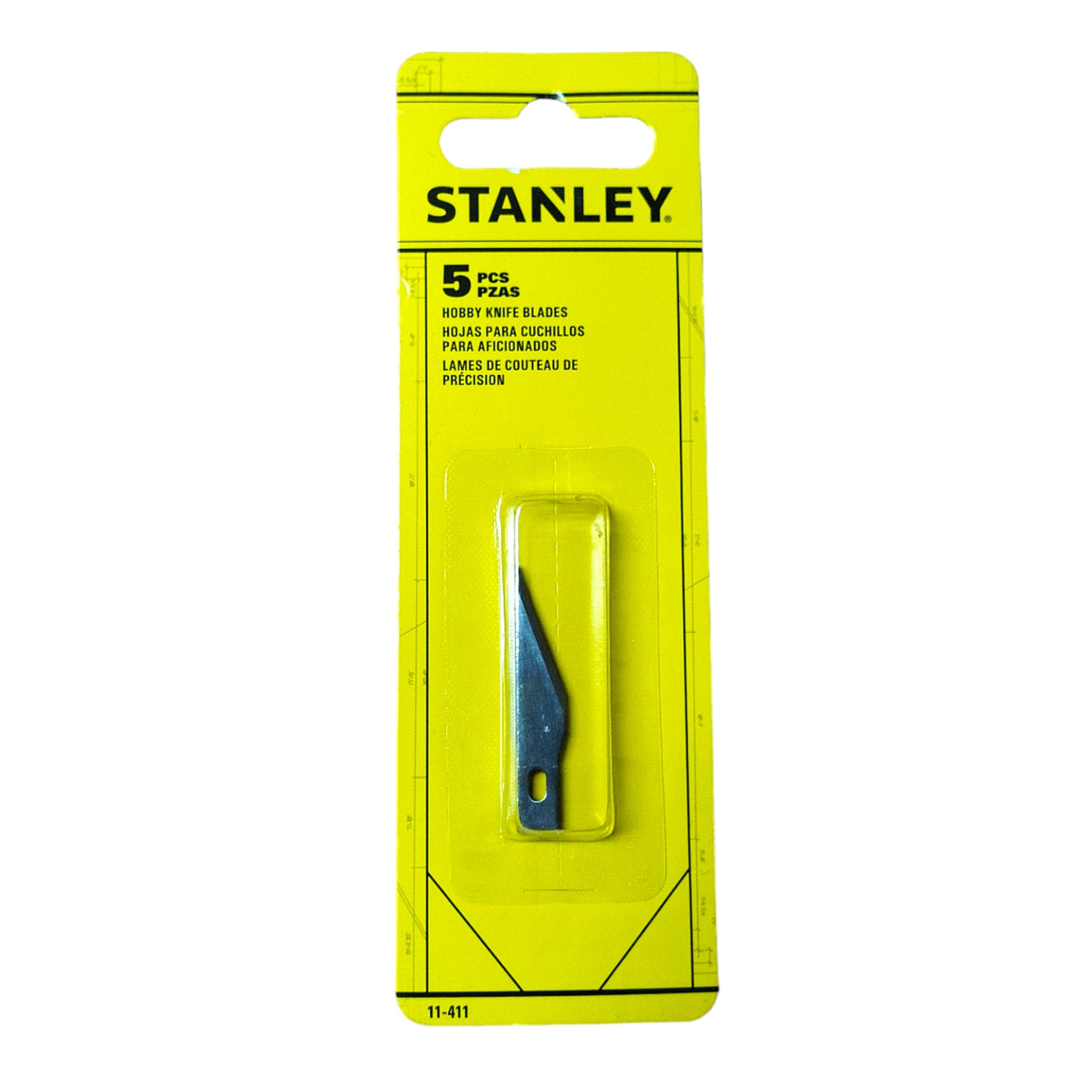 KIT DE 3 REPUESTOS DE CUCHILLAS PARA CUCHILLO HOBBY 10-411, 0.020PULG DE GROSOR, 11-411, STANLEY