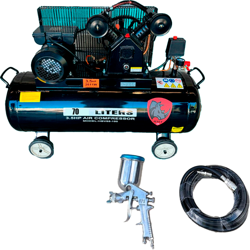 Compresor de faja de 70 litros en marca RINO TOOLS, 203020-11098-20662