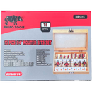 Kit de brocas para router de 15 piezas en marca RINO TOOLS, 210009