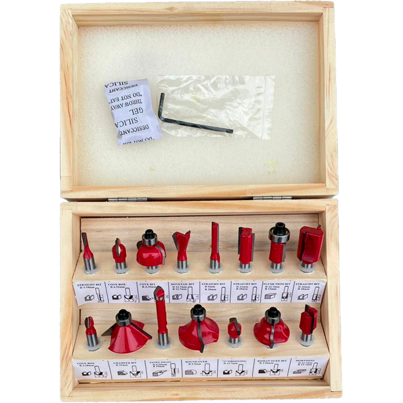 Kit de brocas para router de 15 piezas en marca RINO TOOLS, 210009