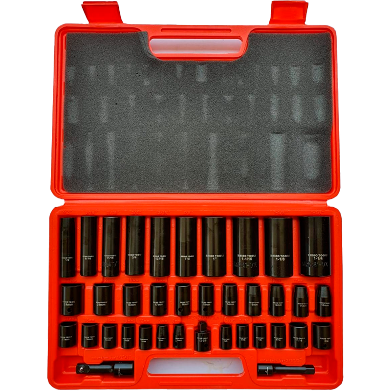 Juego de copas de impacto de 38 piezas en marca RINO TOOLS, 210025