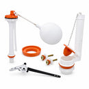 KIT DE REPARACION COMPLETO PARA TANQUE DE SANITARIO, 2 PLG G4 X 10 PLG, PALANCA BLANCA, ROSMASTER. FAMA